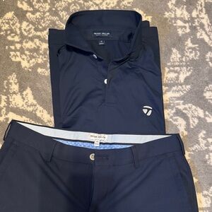 Peter Millar Dark Blue Polo and Shorts